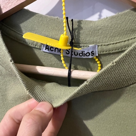 ACNE STUDIOS Green Logo Relaxed Fit T-shirt top - Picture 6 of 7